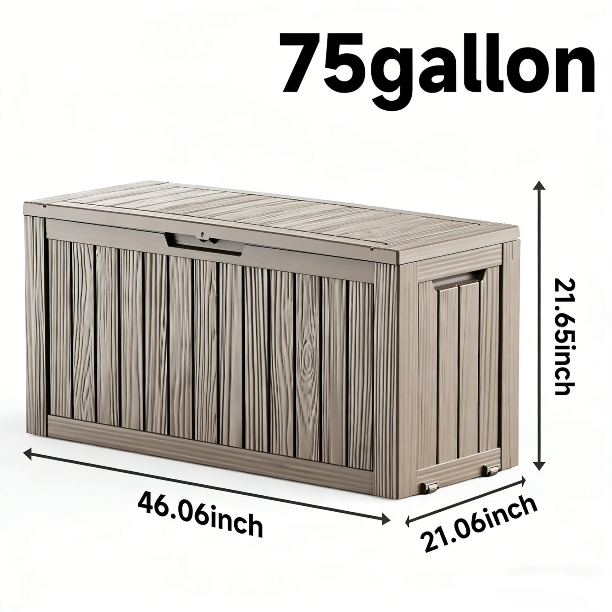 Water Resistant Resin Lockable Deck Box