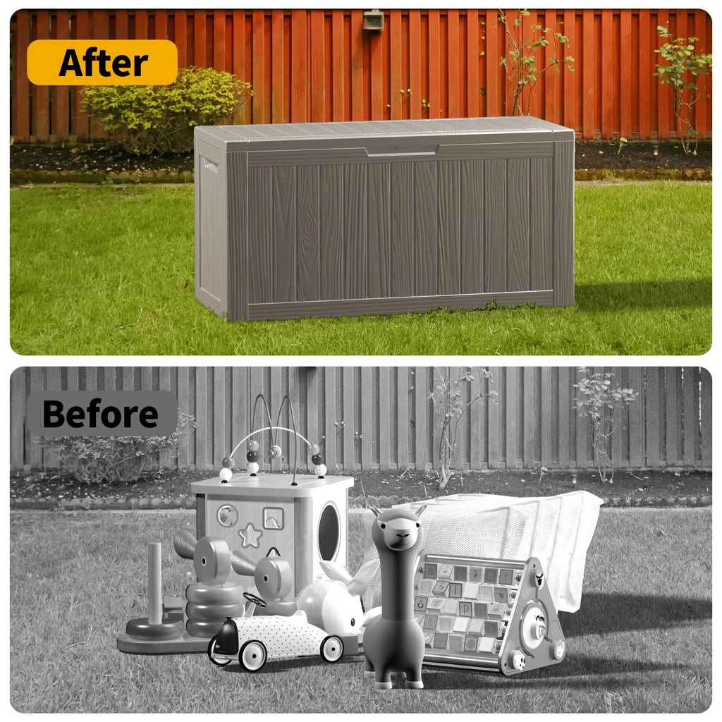 Chic Crate - 46.3'' W 80 Gallons Water Resistant Resin Lockable Deck Box