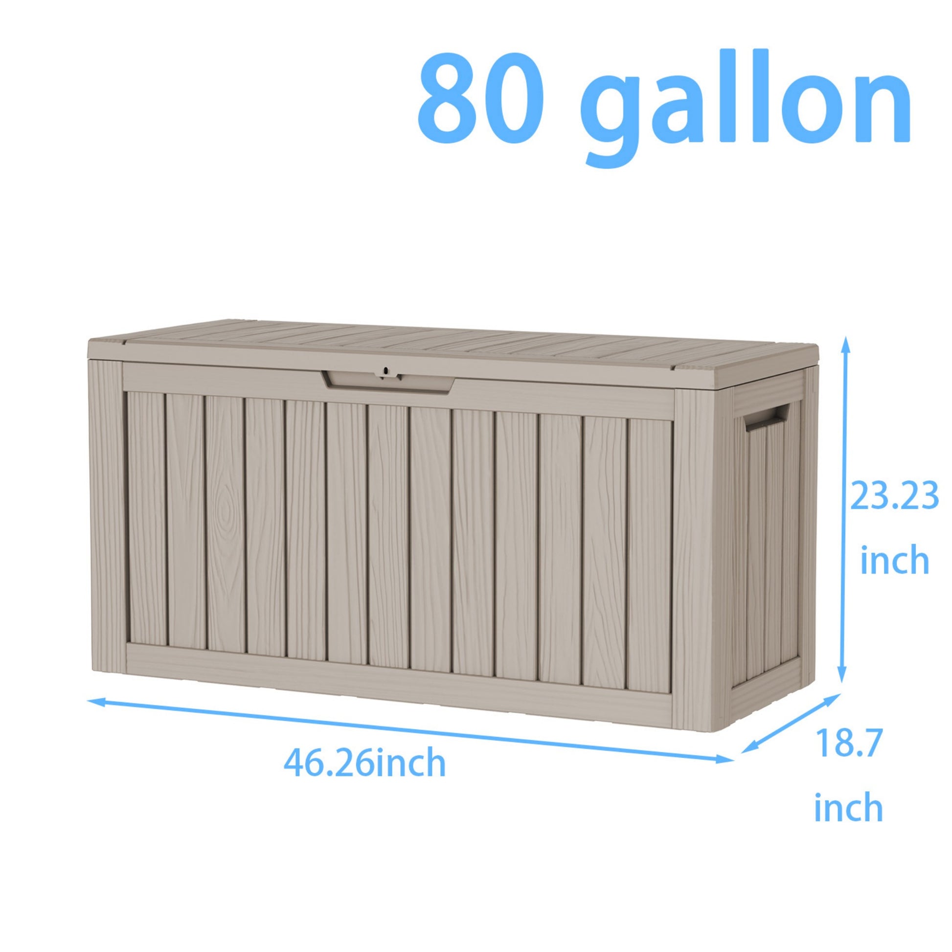 Water Resistant Resin Lockable Deck Box