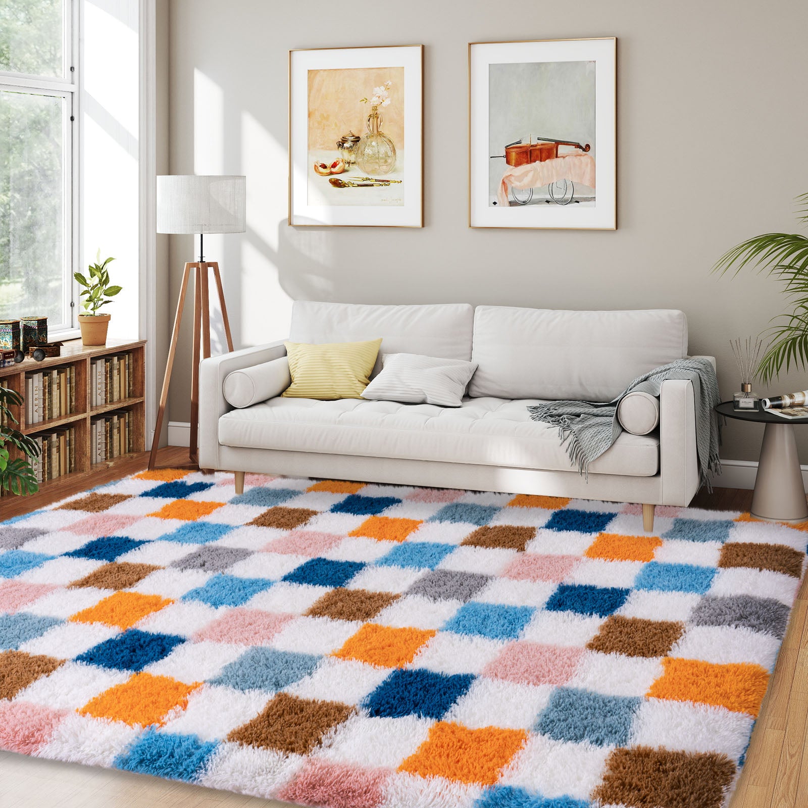 Super Soft Shaggy Rugs Fluffy Carpet, Modern Plush Area Rug for Living Room Bedroom Kids Room