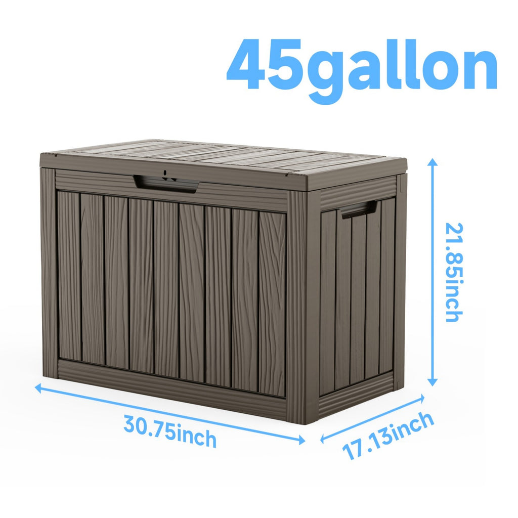 Water Resistant Resin Lockable Deck Box