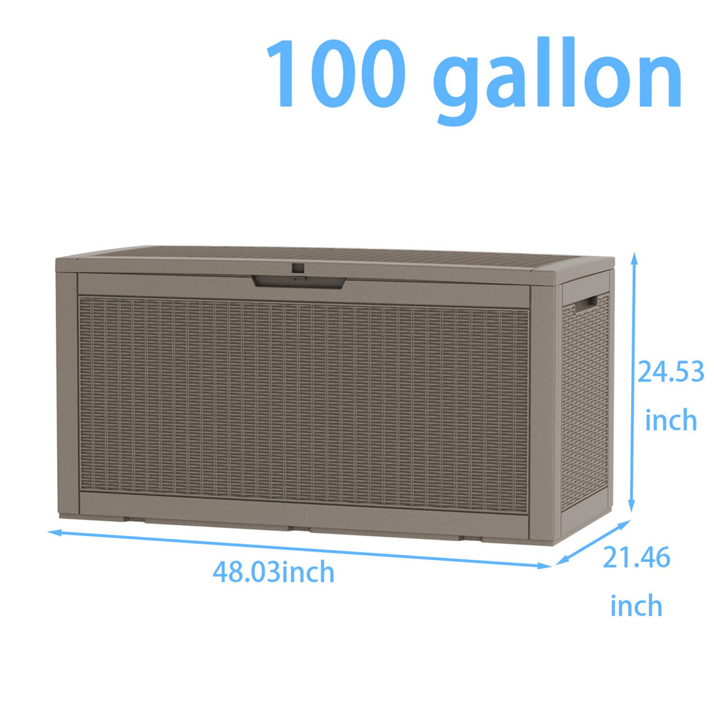Water Resistant Resin Lockable Deck Box