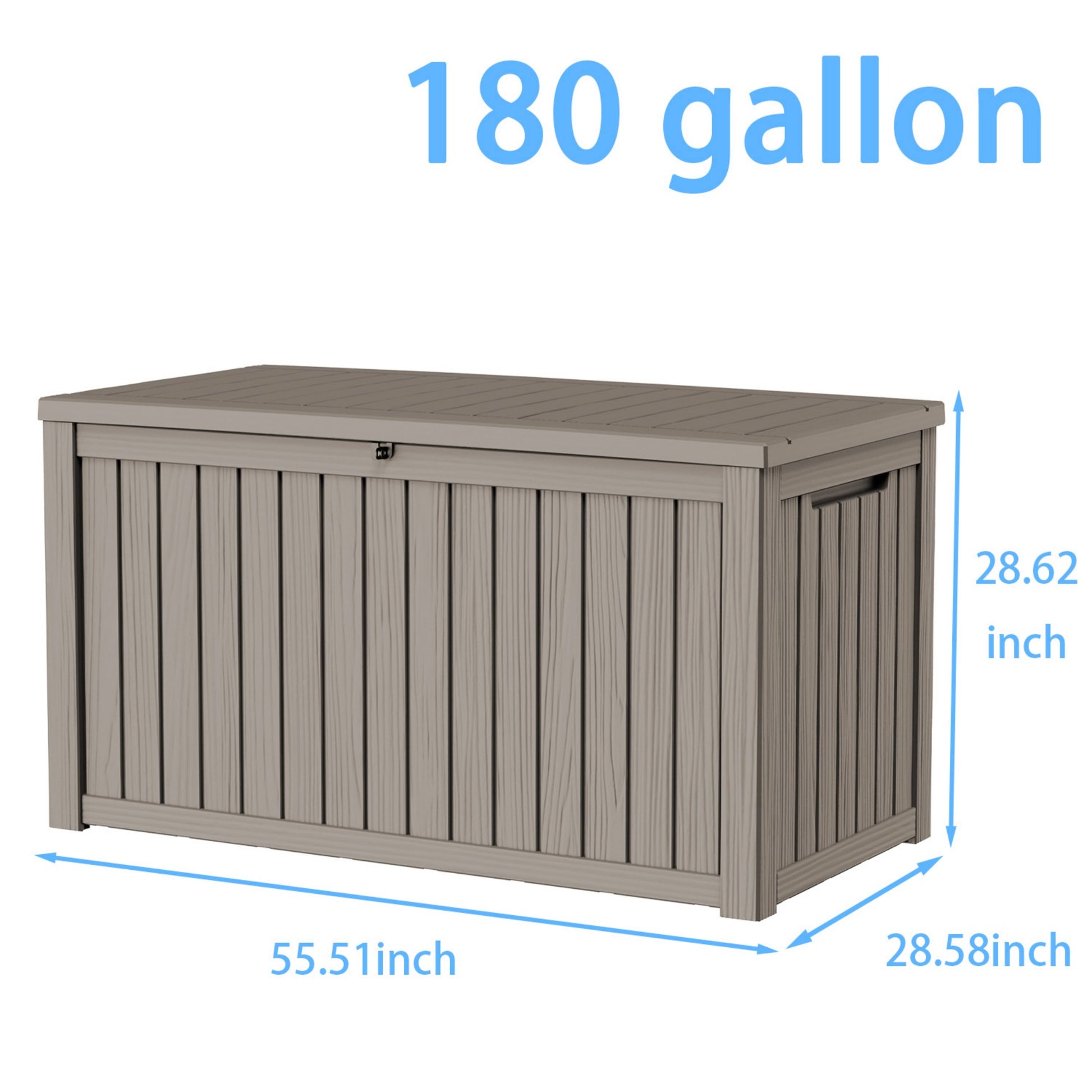 Water Resistant Resin Lockable Deck Box