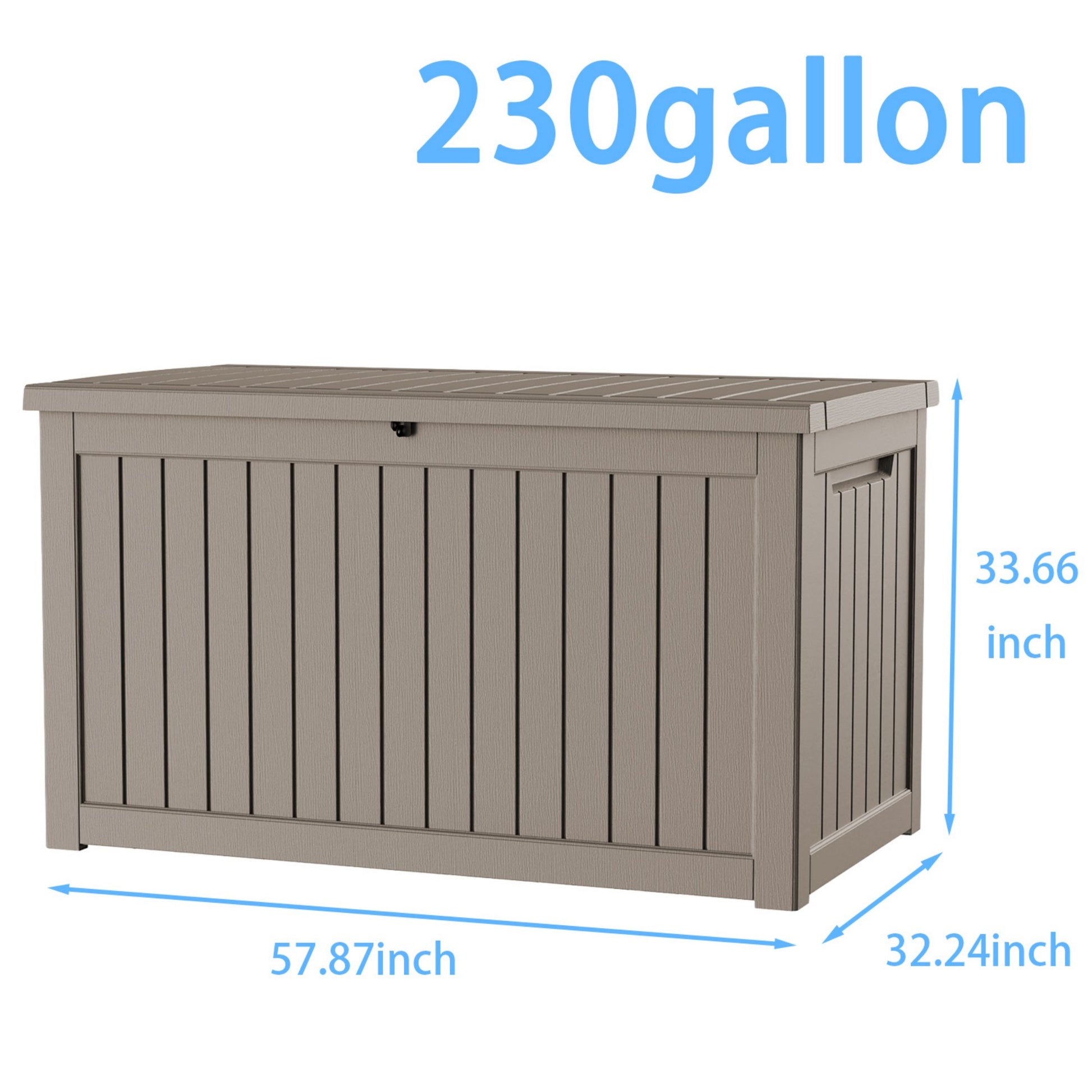 Water Resistant Resin Lockable Deck Box