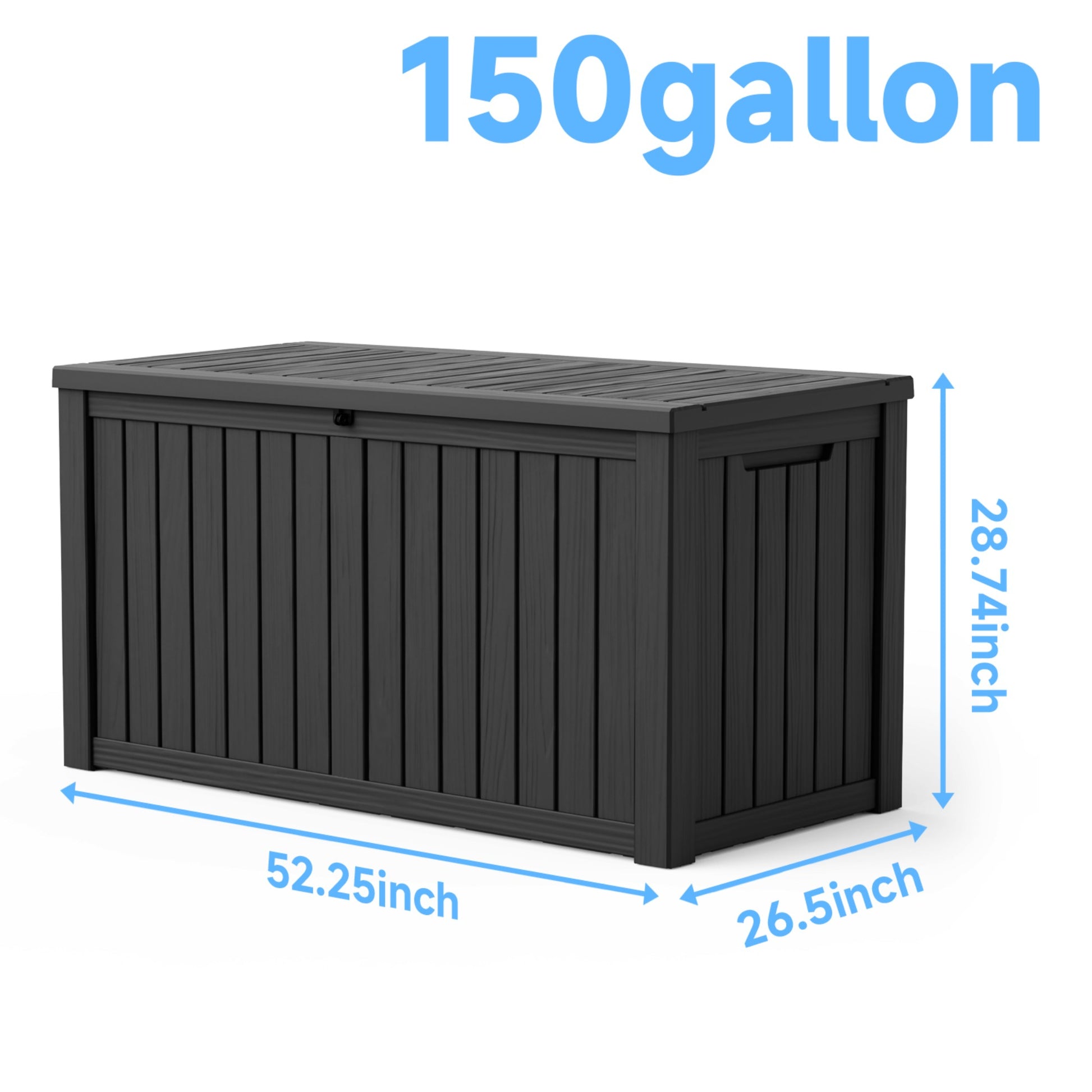 Water Resistant Resin Lockable Deck Box