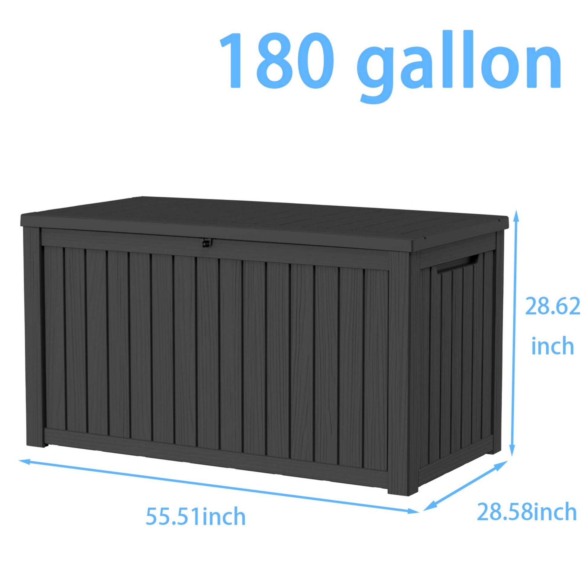Water Resistant Resin Lockable Deck Box