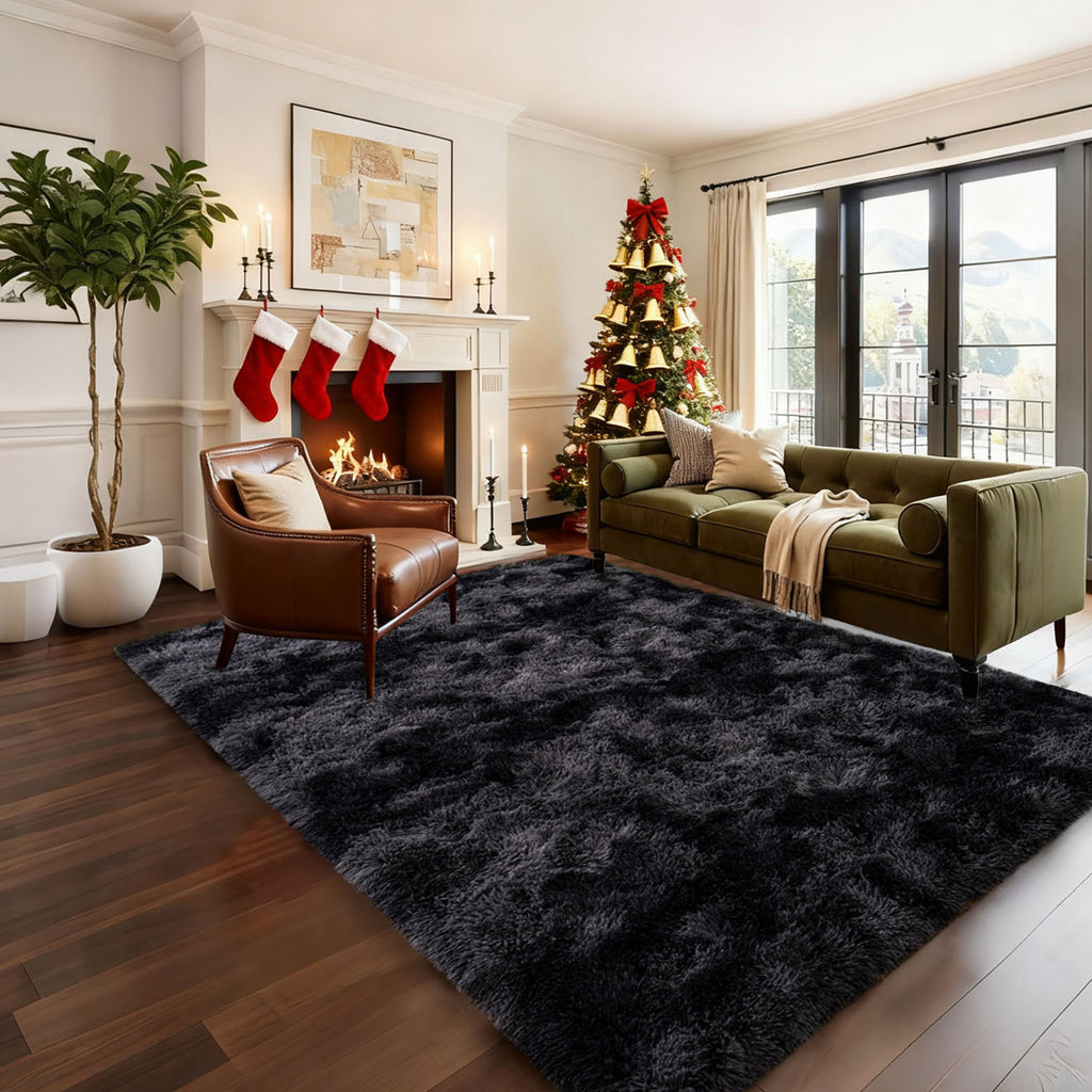 4x6ft Soft Fluffy Area Rug, Non-Slip Shaggy Carpet for Bedroom Living Room, Cozy Plush Floor Rug for Home Decor
