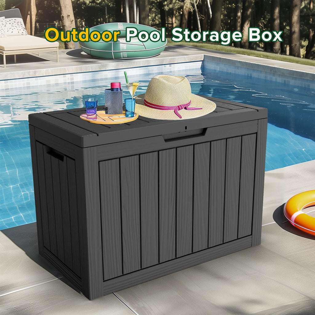 Chic Crate - 45 Gallon Water Resistant Resin Lockable Deck Box