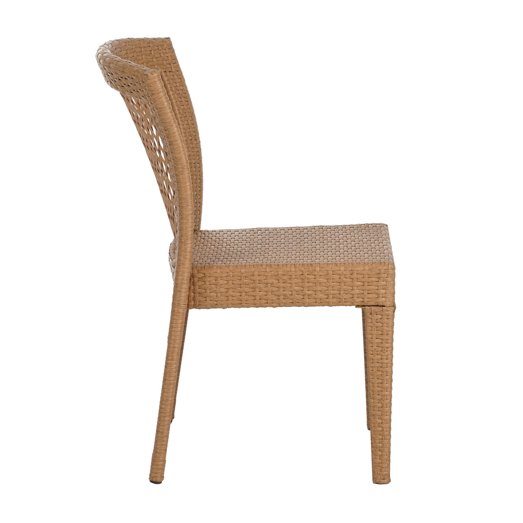 Outdoor Stacking Side Chairs Set of 2 All-Weather Patio Dining Chairs for Garden
