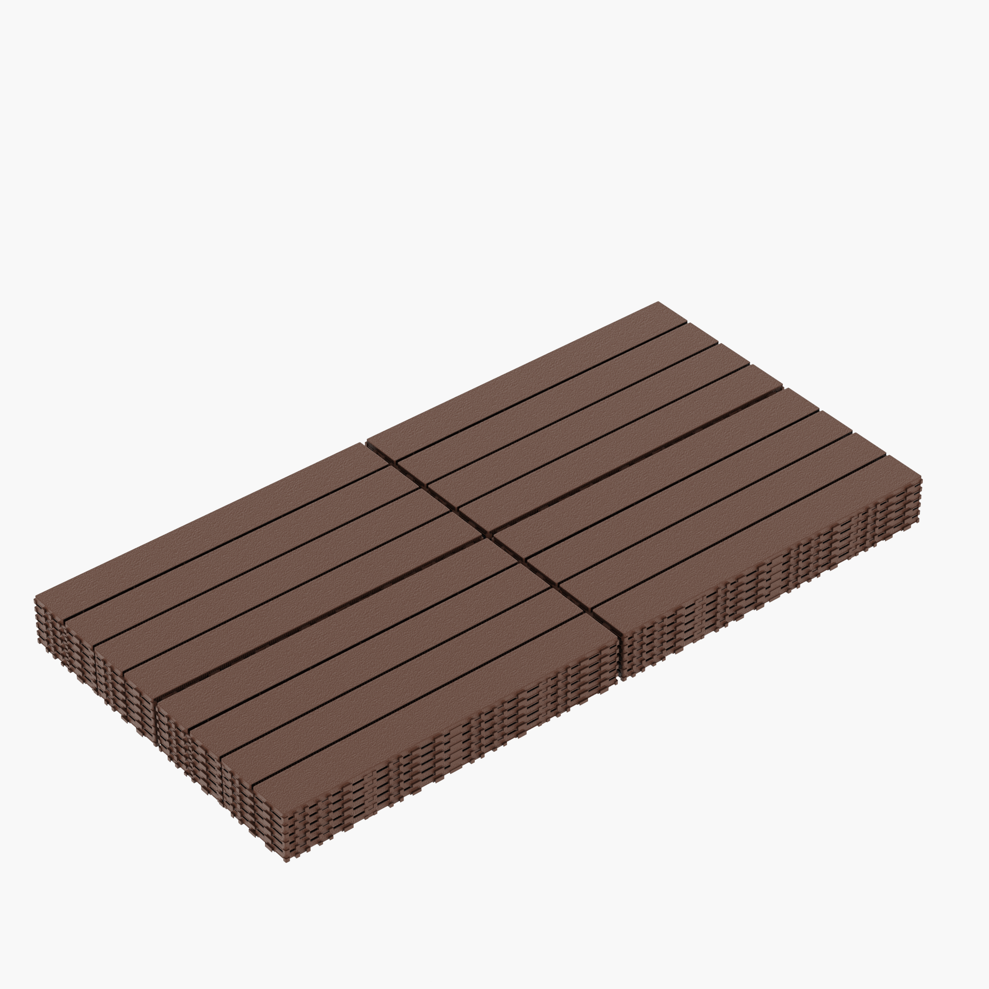 Chic Crate 24Pcs 12"x24" Interlocking Plastic Deck Tiles – Dark Gray, Waterproof