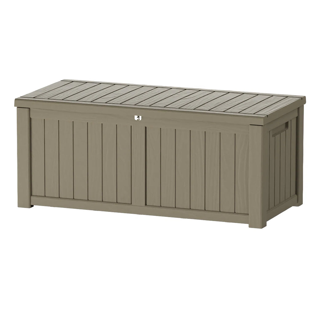 Chic Crate - Force 120Gal Deck Box - Hurricane-Proof HDPE Resin w/ SmartLock Pro & NanoShield - Patio/Garden/Pool Storage