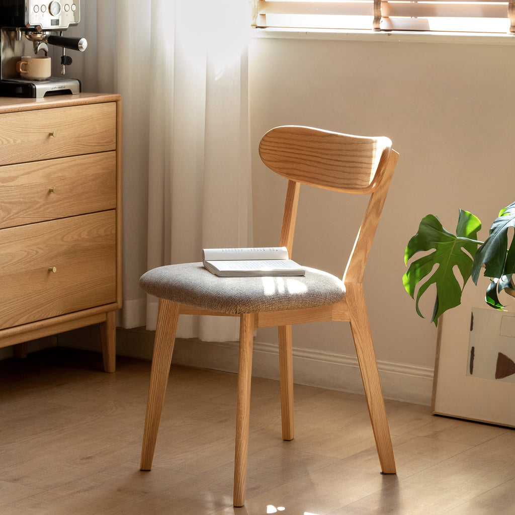Set of 2 Classic Solid Oak Wood Dining Chairs Indoor 47.5x55.5x78cm