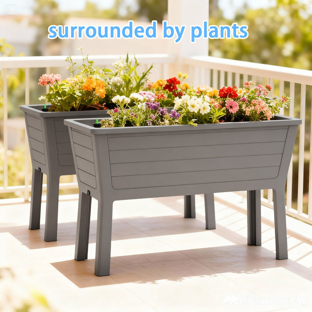 Garden Bed, Outdoor Planter Box for Vegetables, Flowers & Herbs, Raised Planter Multiple Sizes