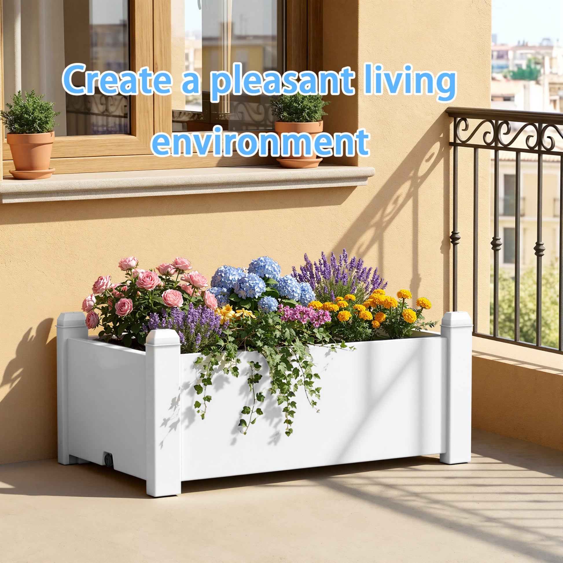 Garden Bed, Outdoor Planter Box for Vegetables, Flowers & Herbs, Raised Planter Multiple Sizes