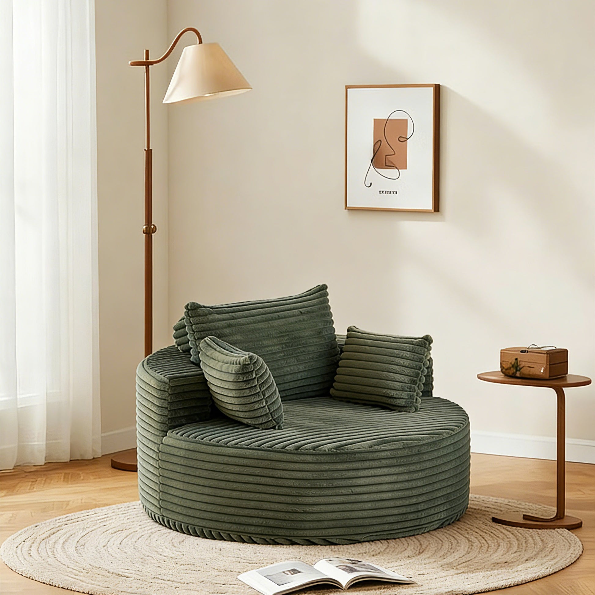 Ultra Soft Fluffy Sleeper Chair Comfort Single Sofa for Living Room Bedroom and Lounge