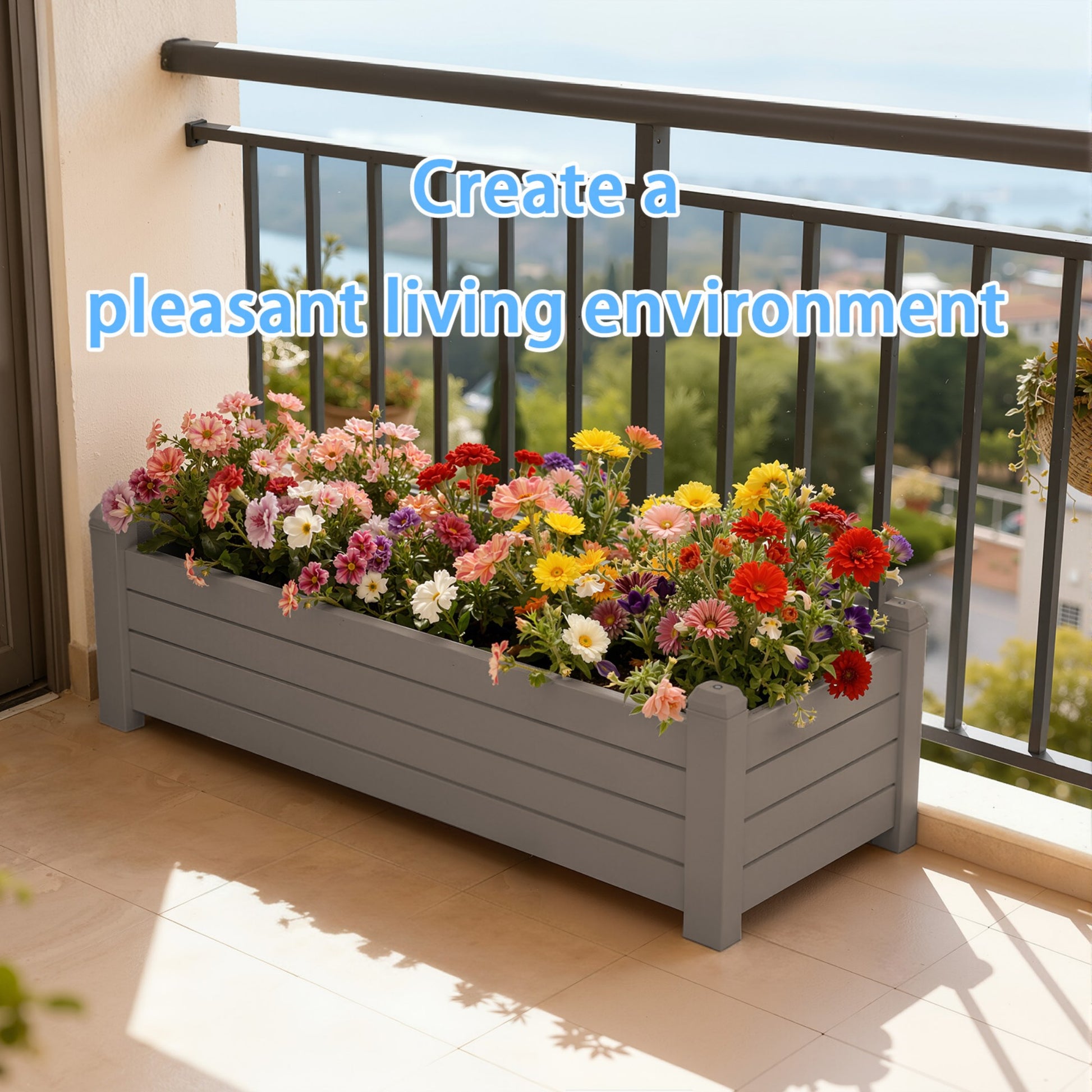 Garden Bed, Outdoor Planter Box for Vegetables, Flowers & Herbs, Raised Planter Multiple Sizes