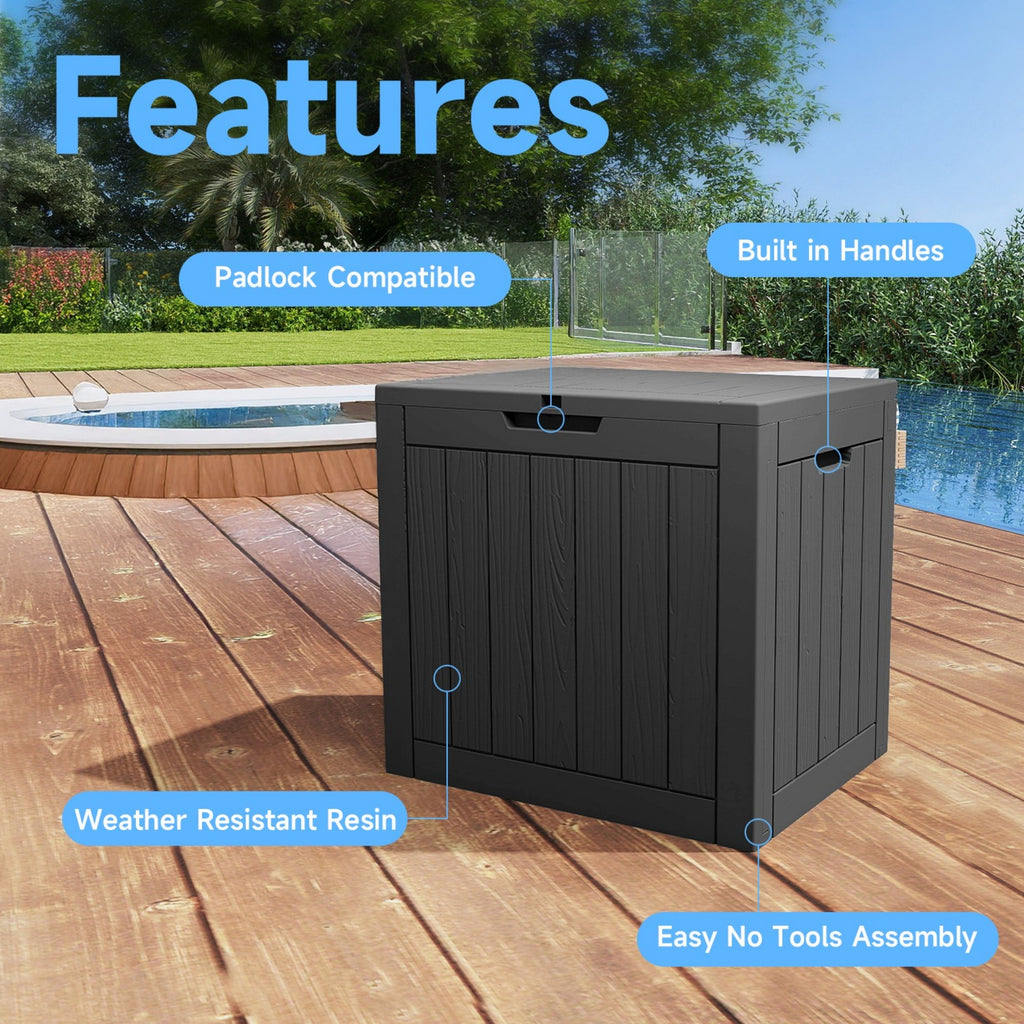 Water Resistant Resin Lockable Deck Box