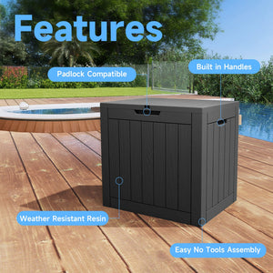 Water Resistant Resin Lockable Deck Box