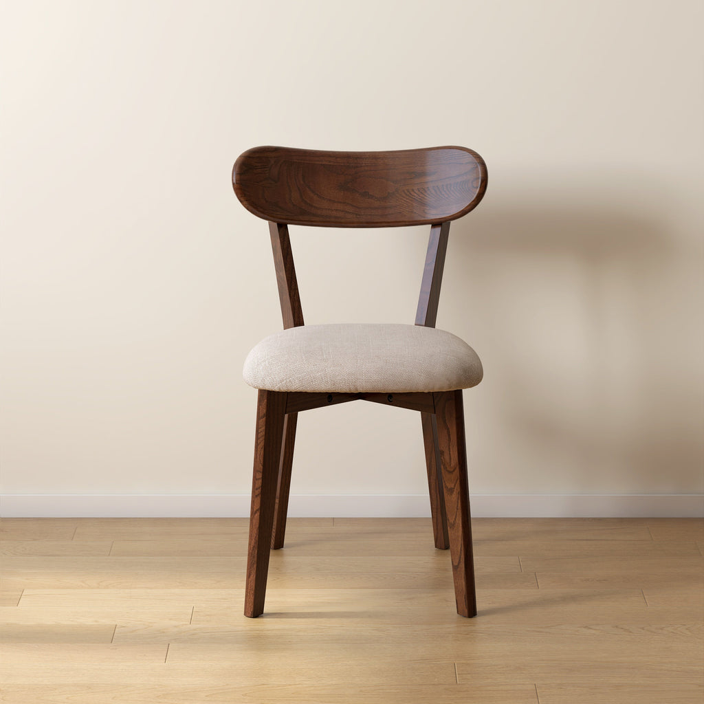 Set of 2/4 Solid Oak Wood Dining Chairs, Farmhouse Natural Wood Finish - 47.5x55.5x78cm