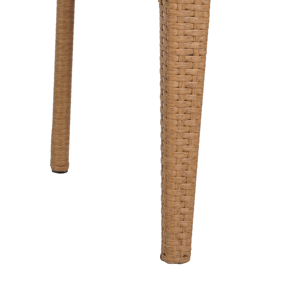 Outdoor Stacking Side Chairs Set of 2 All-Weather Patio Dining Chairs for Garden