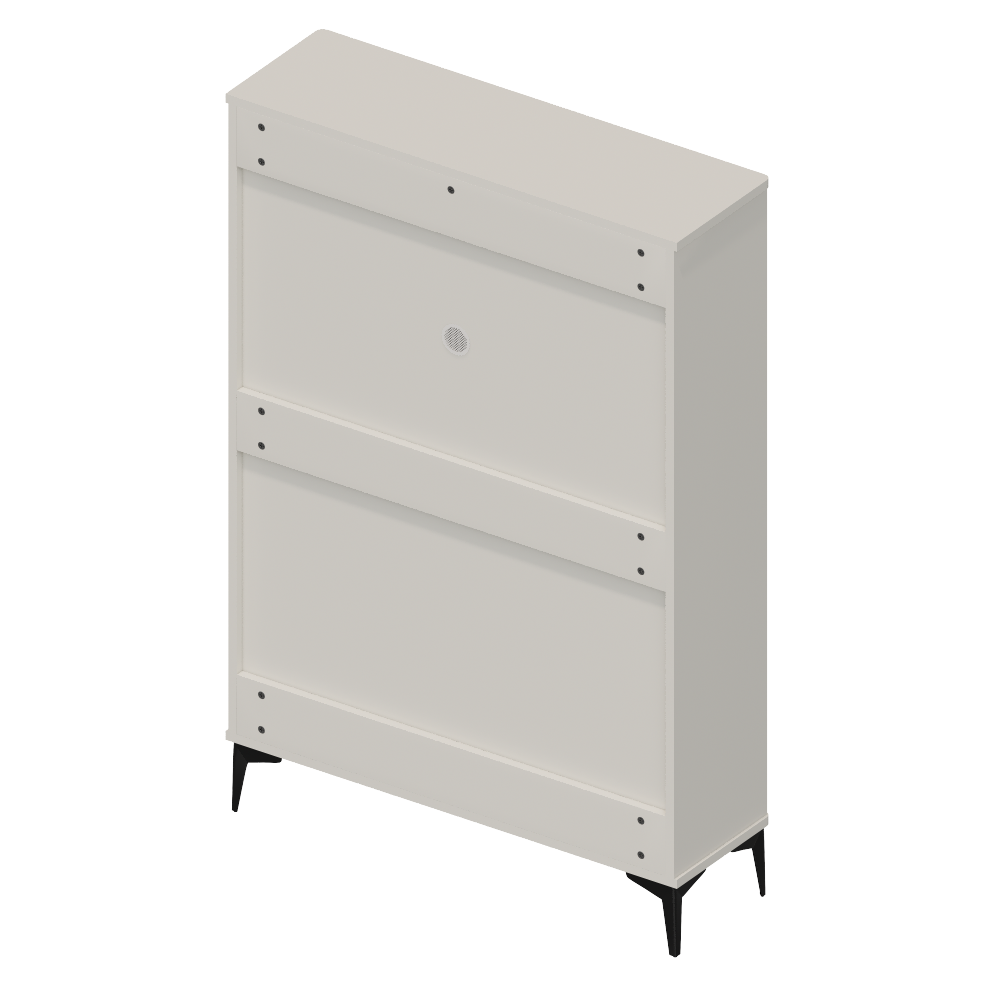 Chic Crate-Modern White Shoe Cabinet – 3 Flip-Drawer | Entrance/Narrow | Hidden Design | Independent Legs