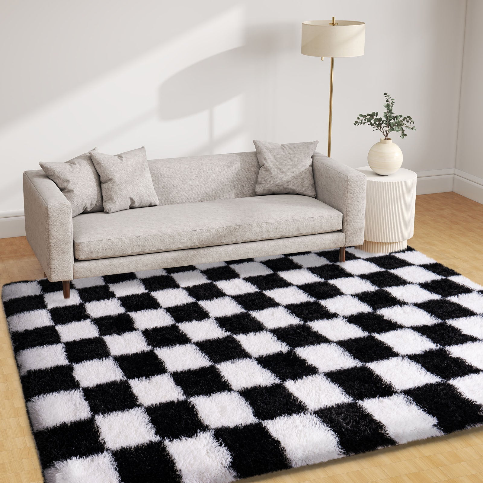 Area Rugs for Living Room Bedroom, Non-Slip Fluffy Soft Shag Carpet for Kids Home Dorm Decor
