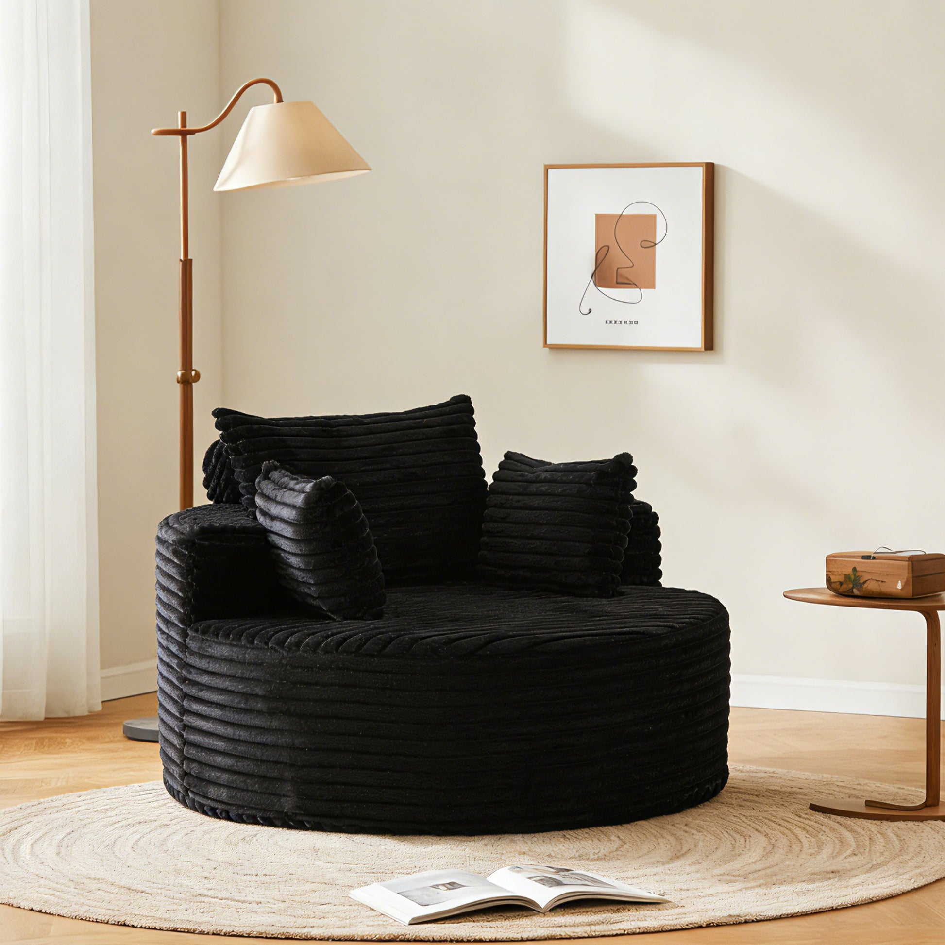 Ultra Soft Fluffy Sleeper Chair Comfort Single Sofa for Living Room Bedroom and Lounge