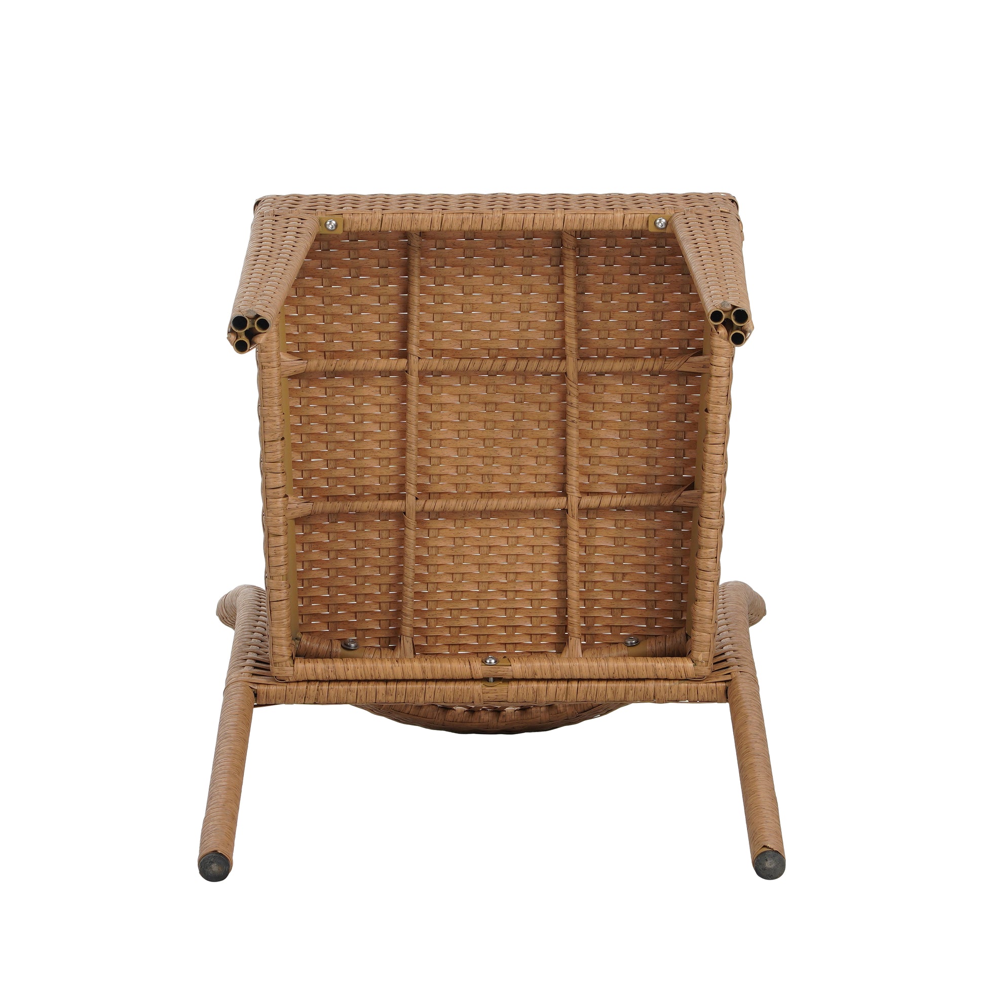 Outdoor Stacking Side Chairs Set of 2 All-Weather Patio Dining Chairs for Garden