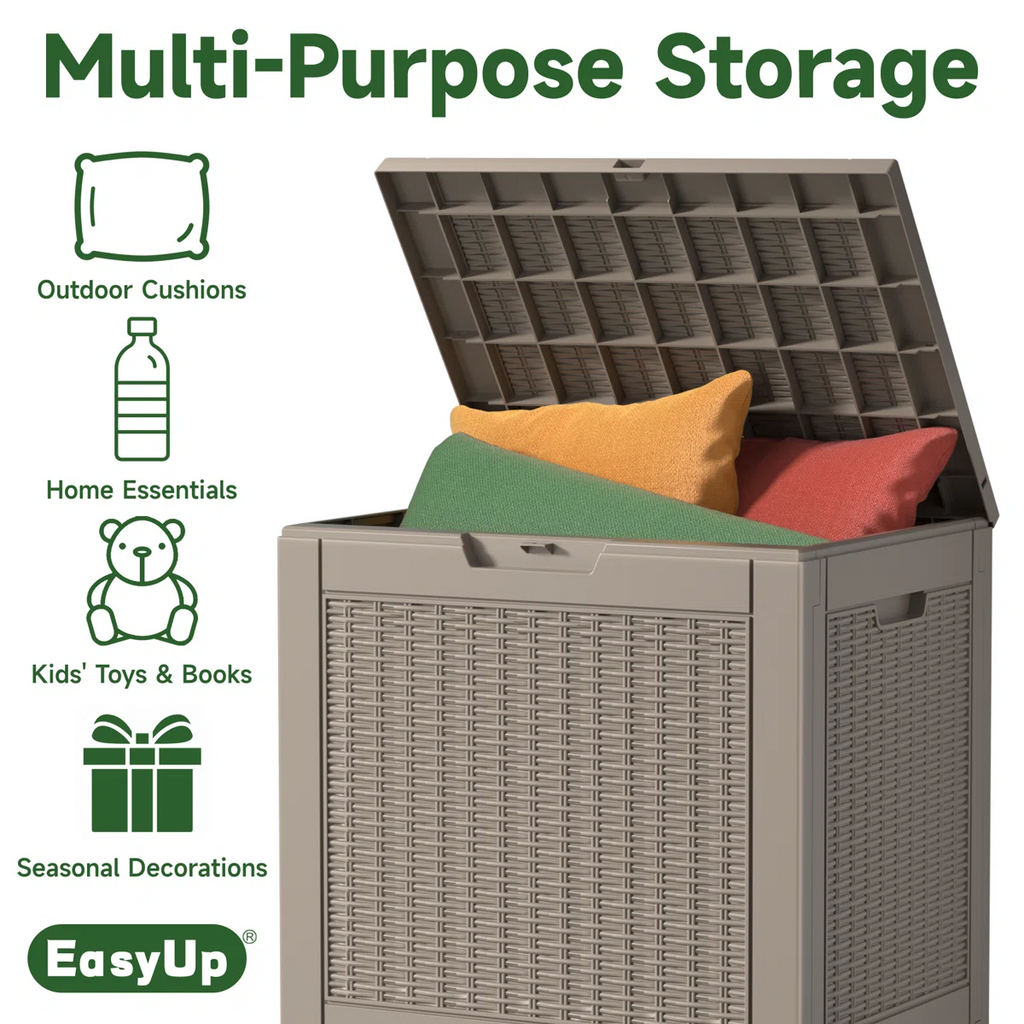 Chic Crate-30-gal Water Resistant Resin Lockable Deck Box