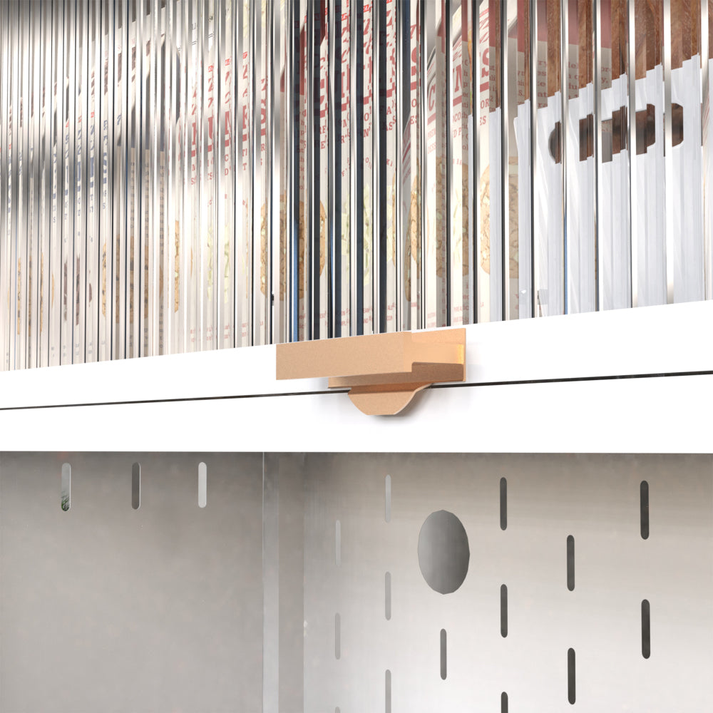Chic Crate 73'' Tall 6-Level Flip-Door Pegboard Metal Pantry Cabinet – Anti-Tip Hutch for Kitchen/Dining/Living Room
