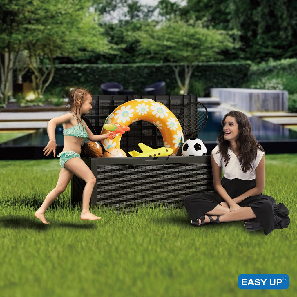 Chic Crate - 100 Gallon Water Resistant Resin Lockable Deck Box