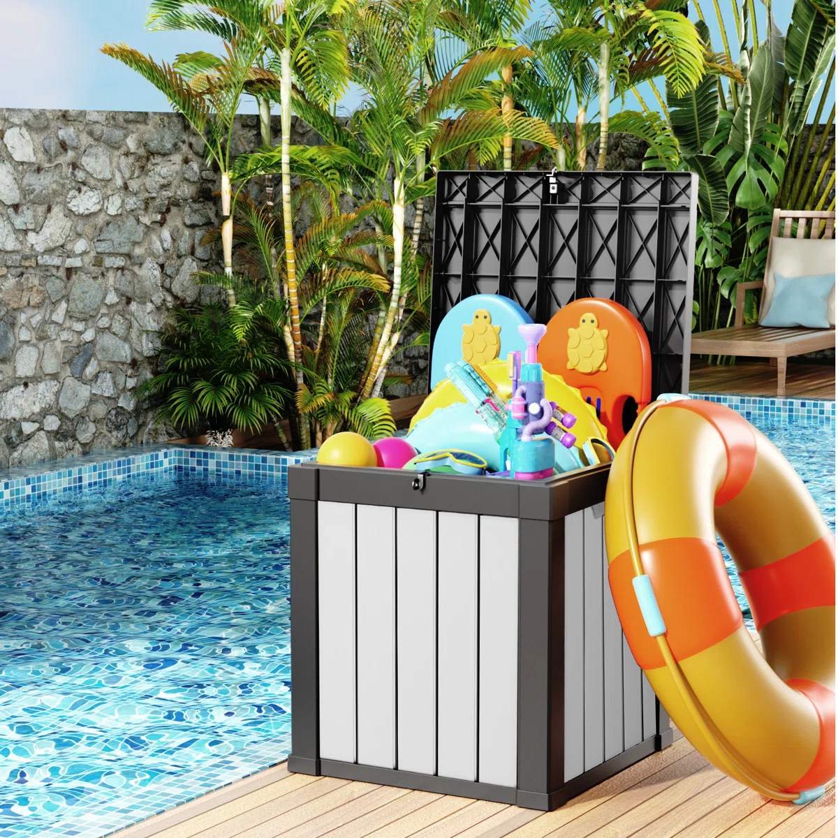 Chic Crate-50 Gallon Plastic Deck Box