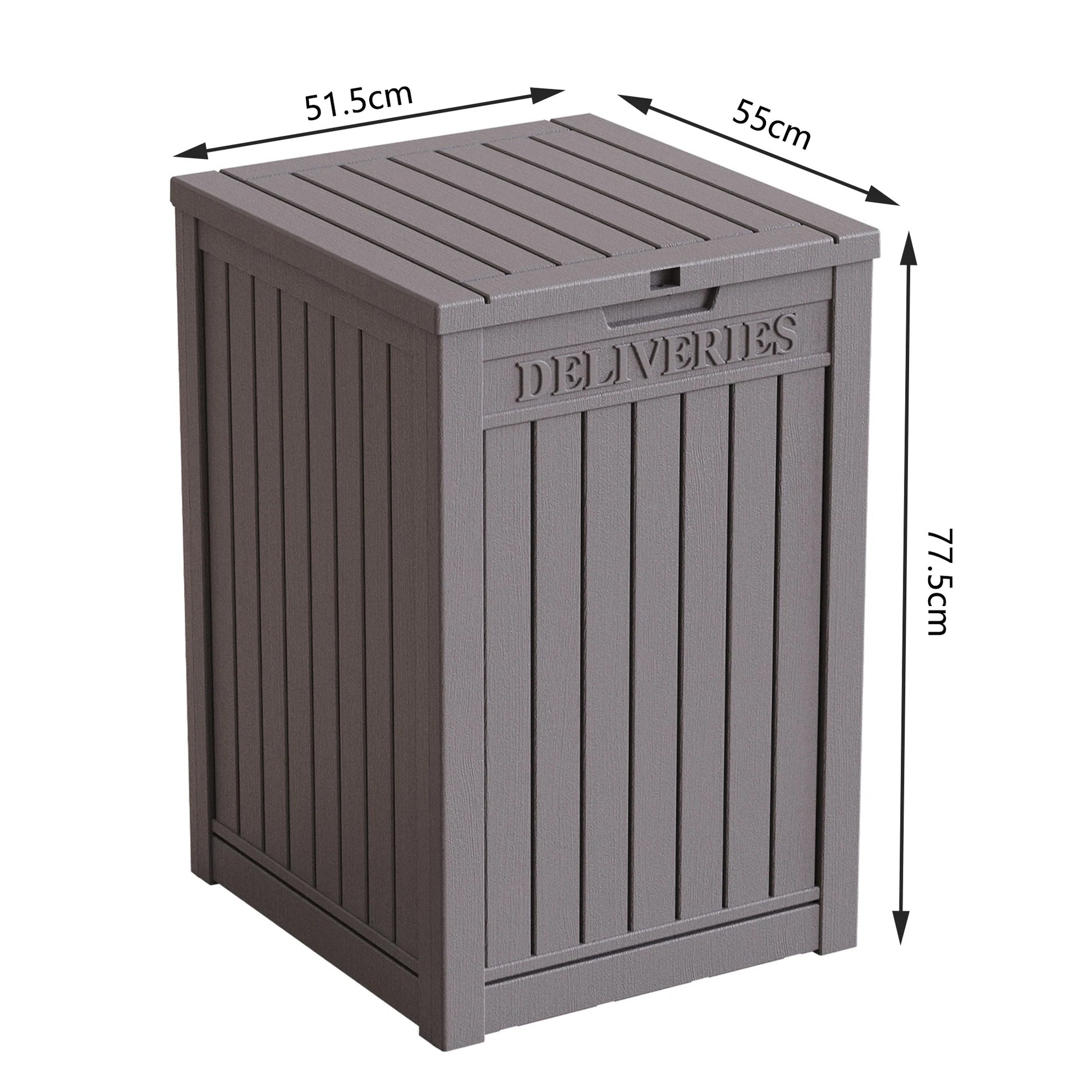 Chic Crate-Package Delivery Box, Large Lockable Storage Box, Double-Wall Resin Outdoor Package Delivery And Waterproof Deck Box For Porch, Patios