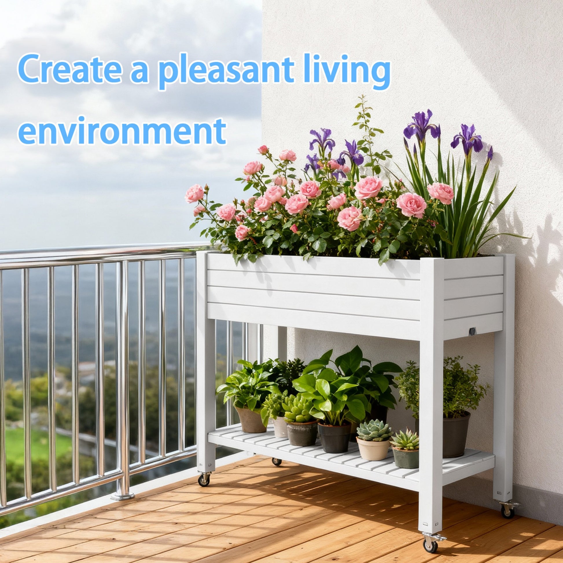 Garden Bed, Outdoor Planter Box for Vegetables, Flowers & Herbs, Raised Planter Multiple Sizes
