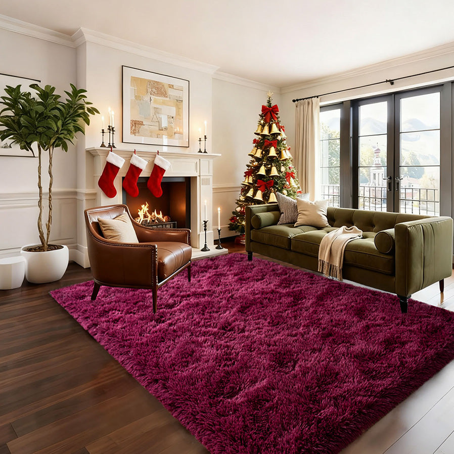 4x6ft Soft Fluffy Area Rug, Non-Slip Shag Carpet for Bedroom, Plush Living Room Rug for Home Dorm Decor