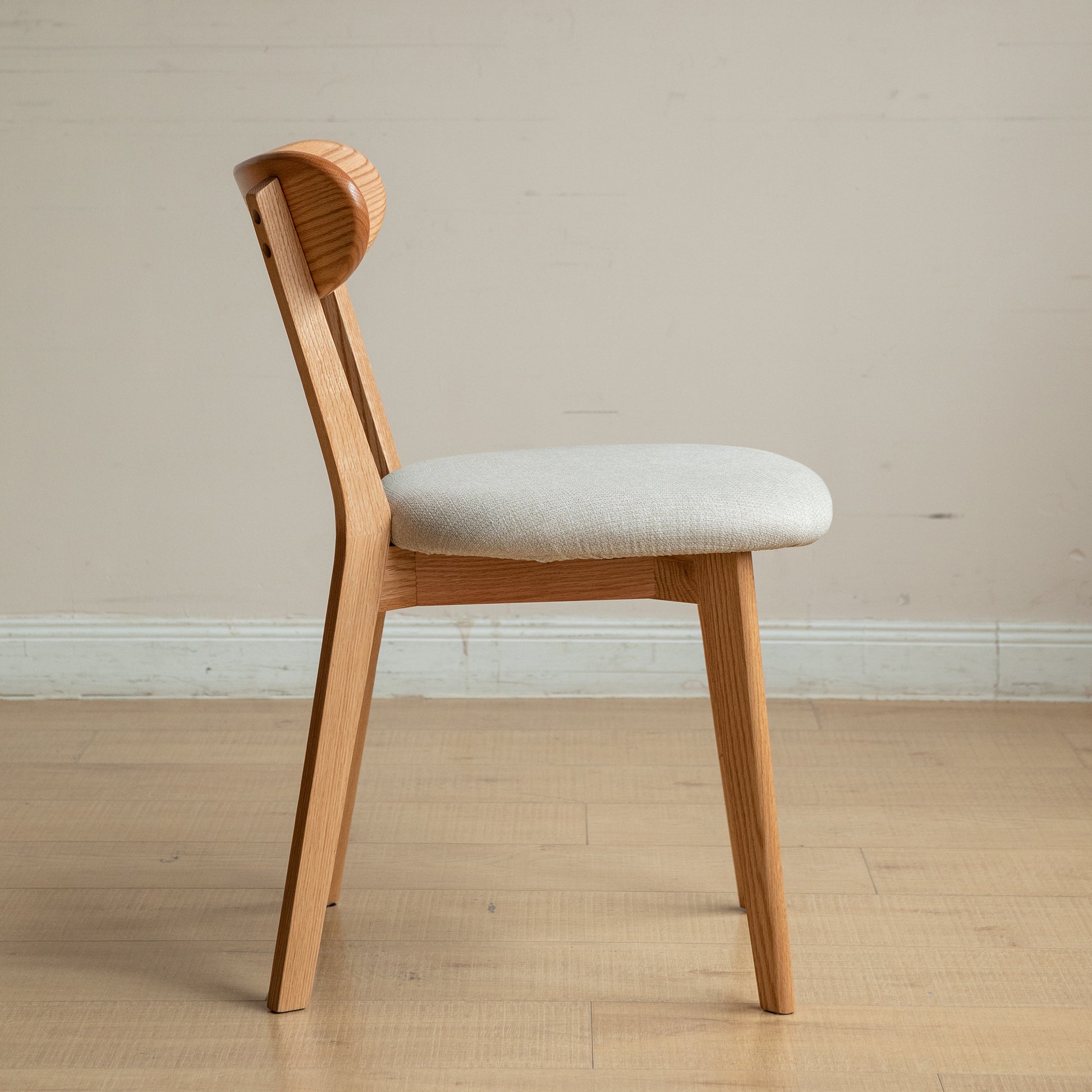 Set of 2 Classic Solid Oak Wood Dining Chairs Indoor 47.5x55.5x78cm