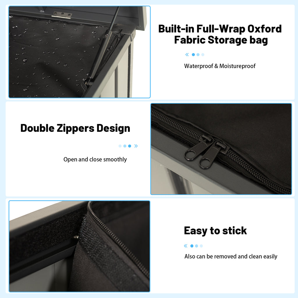 200 Gallon Patio Steel Storage Deck Box, Waterproof Lockable Bin for Cushions, Pillows & Tools