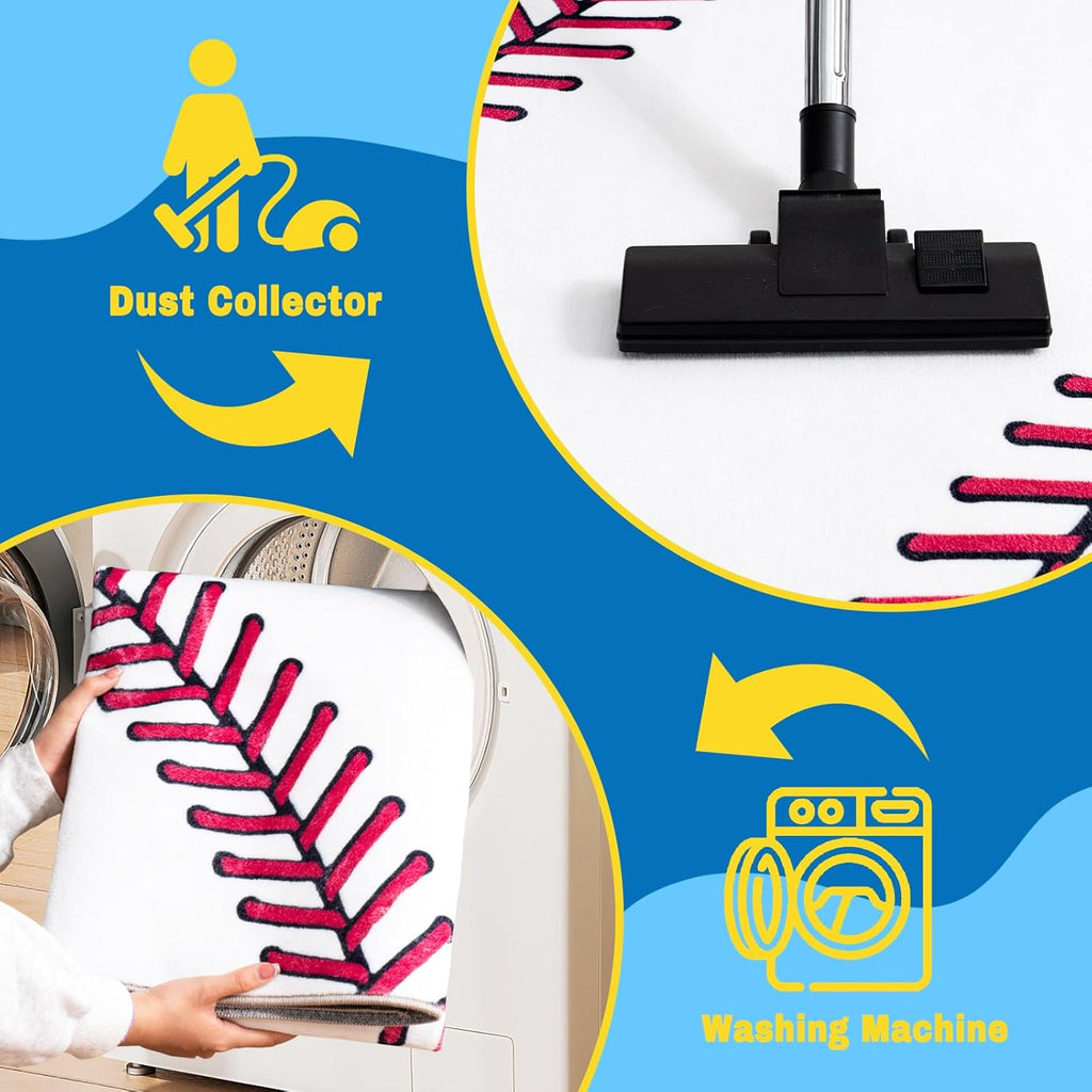 Round Ball Pattern Area Rug, Fluffy Washable Area Rug for Living Room Kids Room Nursery Playroom Decor