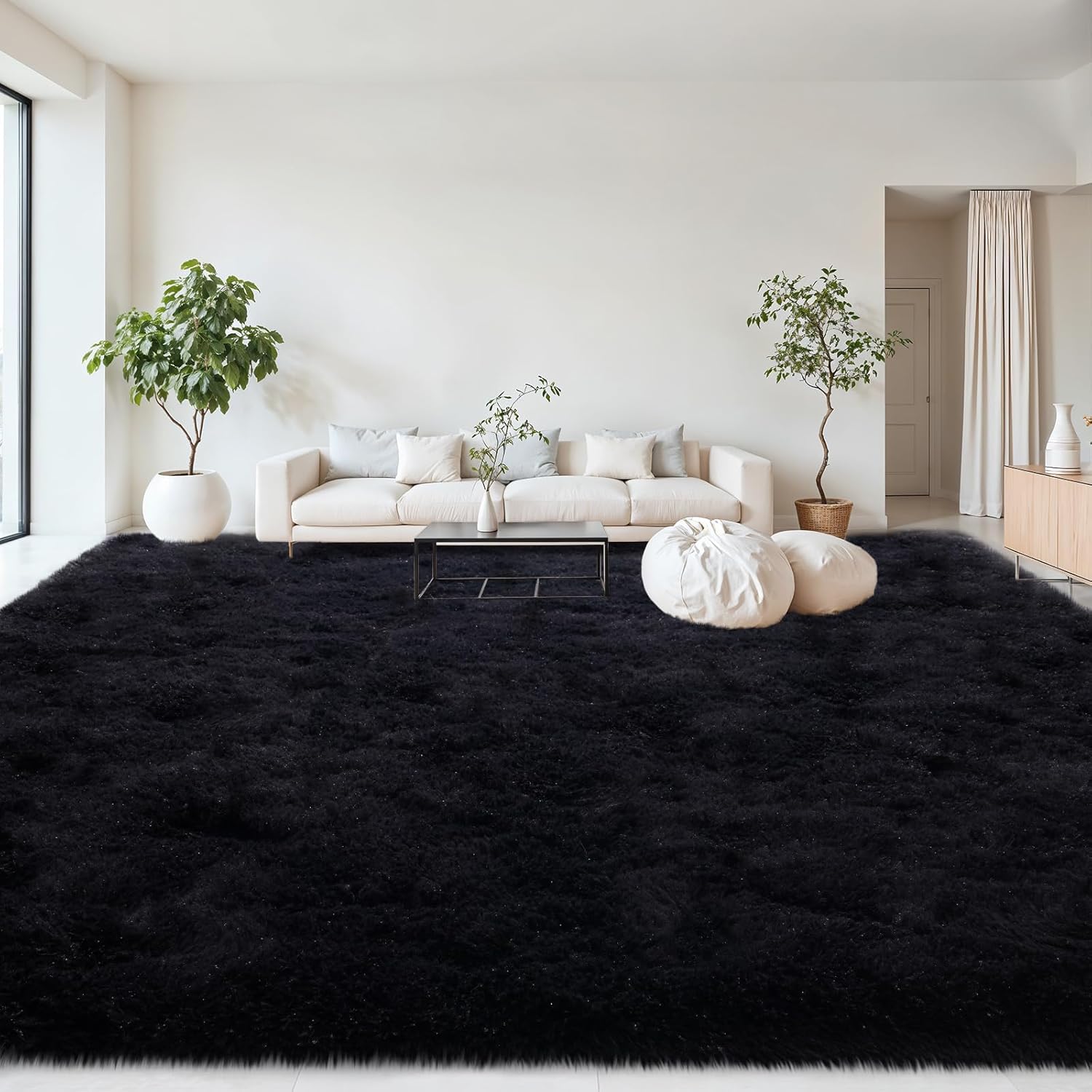 10x14ft Area Rugs for Bedroom, Fluffy Rugs for Living Room, Large Area Rug Shag Shaggy Carpet Home Decor Anti Slip