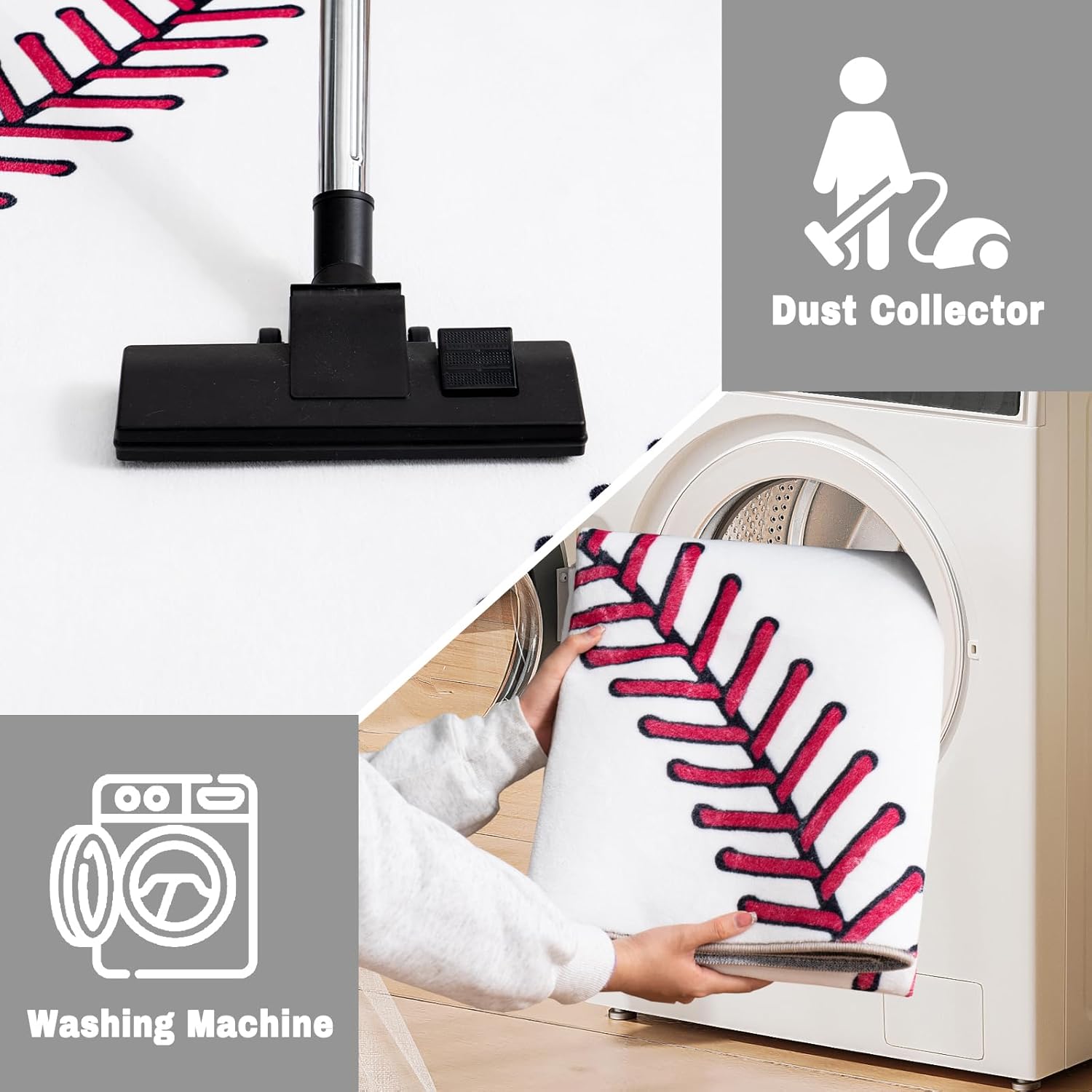 Round Ball Pattern Area Rug, Fluffy Washable Area Rug for Living Room Kids Room Nursery Playroom Decor