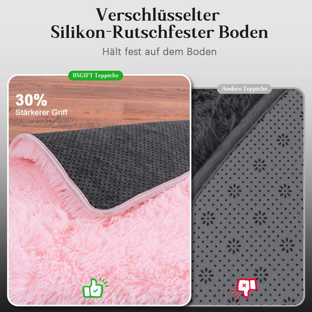 4x6ft Soft Fluffy Area Rug, Non-Slip Shag Carpet for Bedroom, Plush Living Room Rug for Home Dorm Decor