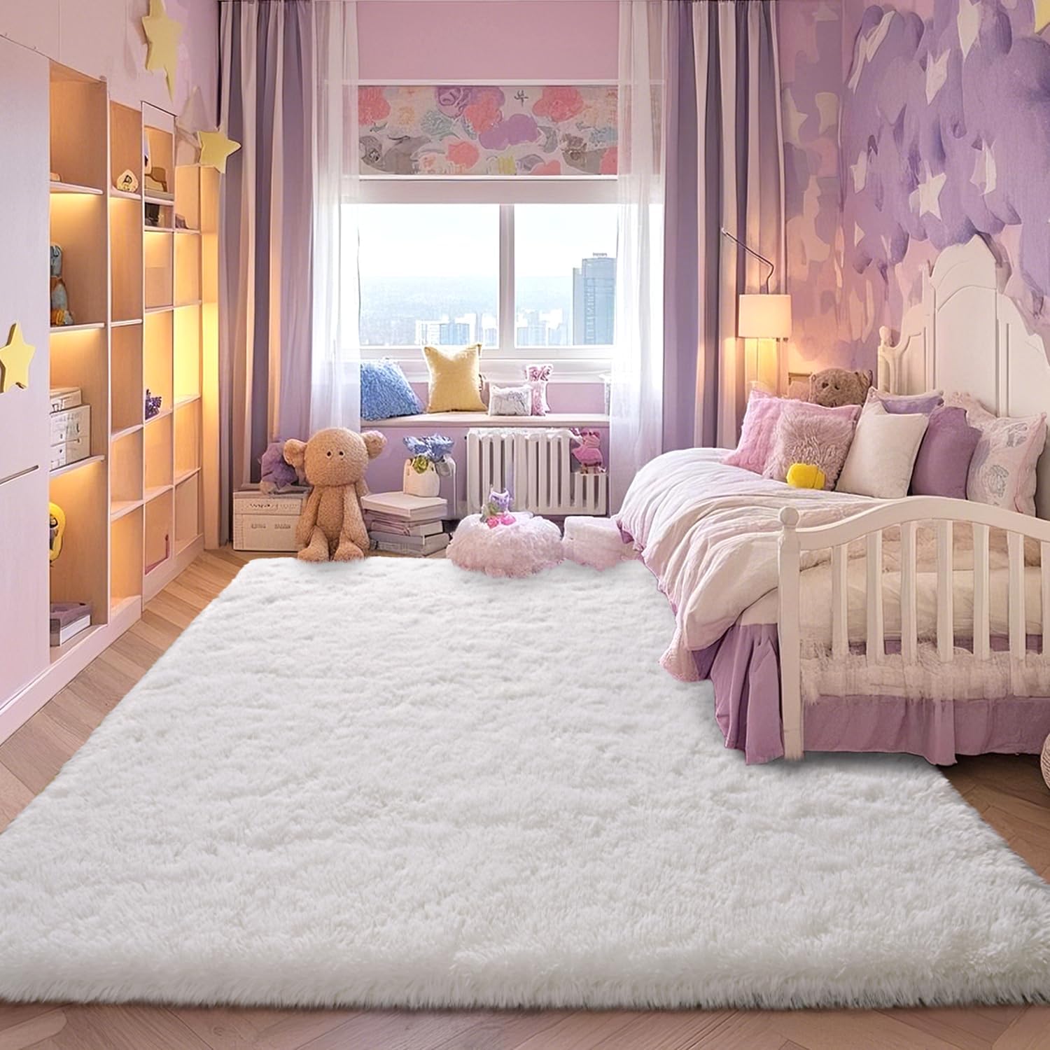 Super Soft Shaggy Rugs Fluffy Carpet, Modern Plush Area Rug for Living Room Bedroom Kids Room