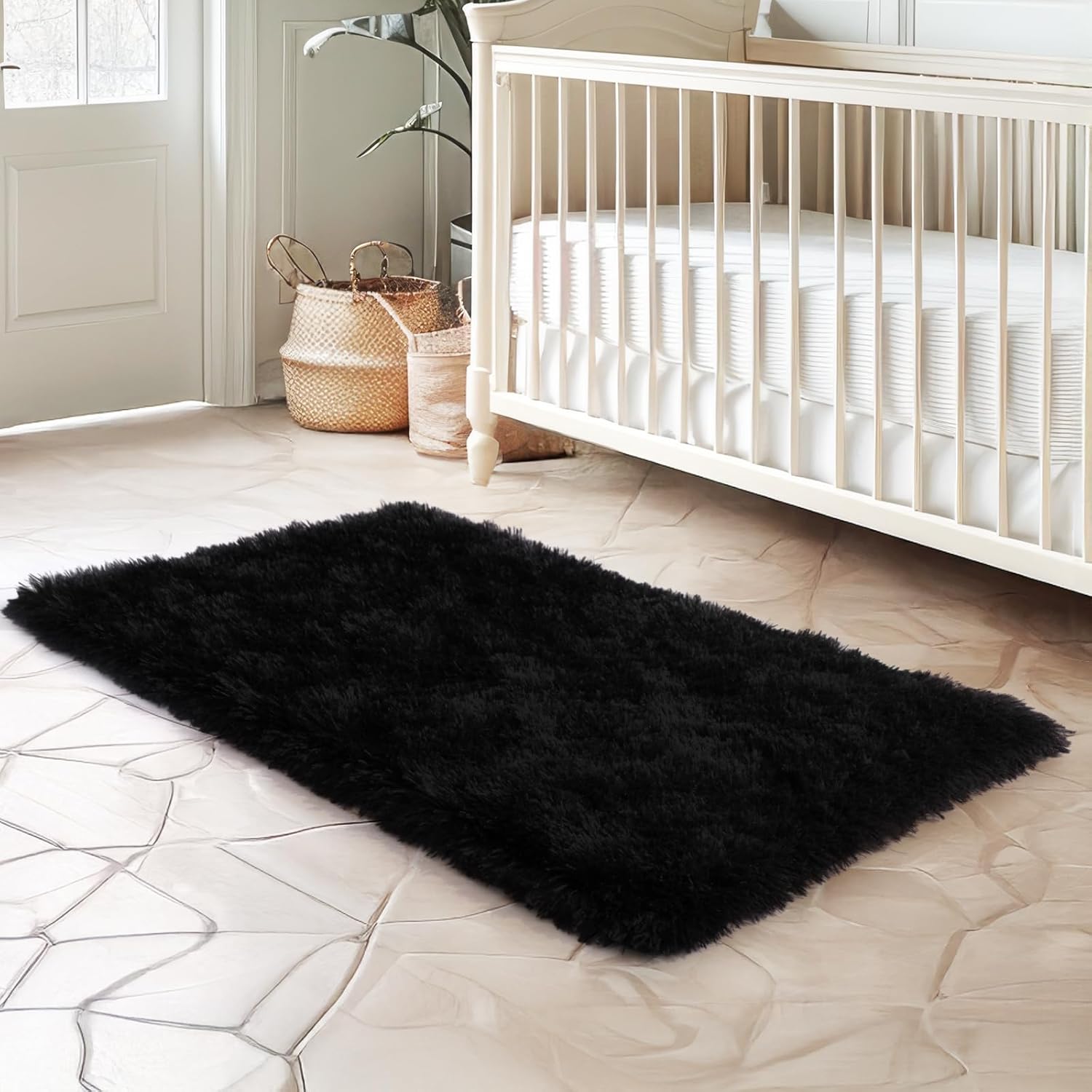 2x3 Fluffy Area Rugs for Bedroom Living Room, Small Soft Shag Fuzzy Shaggy Carpets for Kids Boys and Girls Dorm Home Decor