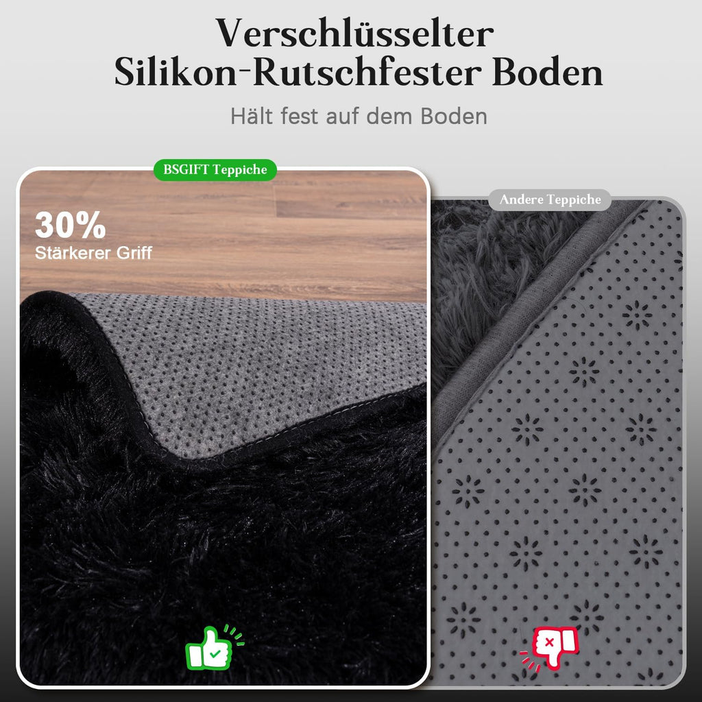 4x6ft Soft Fluffy Area Rug, Non-Slip Shaggy Carpet for Bedroom Living Room, Cozy Plush Floor Rug for Home Decor