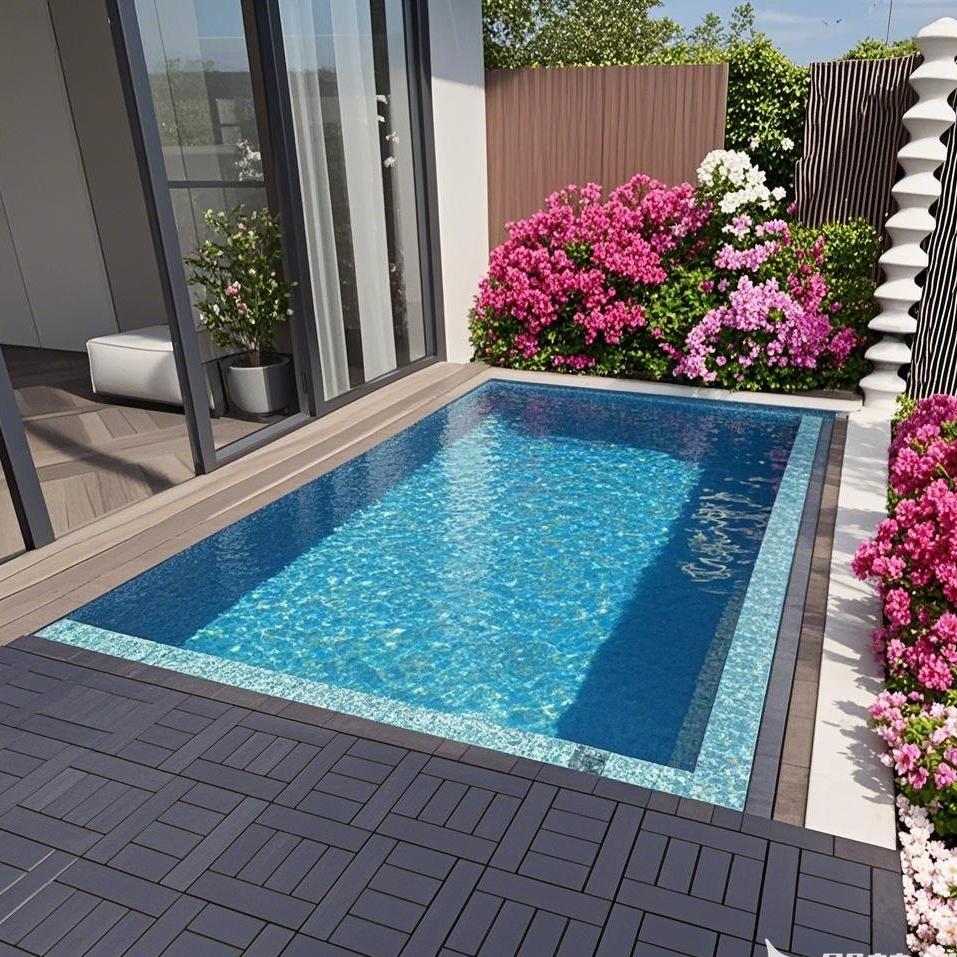 Chic Crate 44 Pack 12'' Interlocking Plastic Deck Tiles – Dark Gray, Waterproof