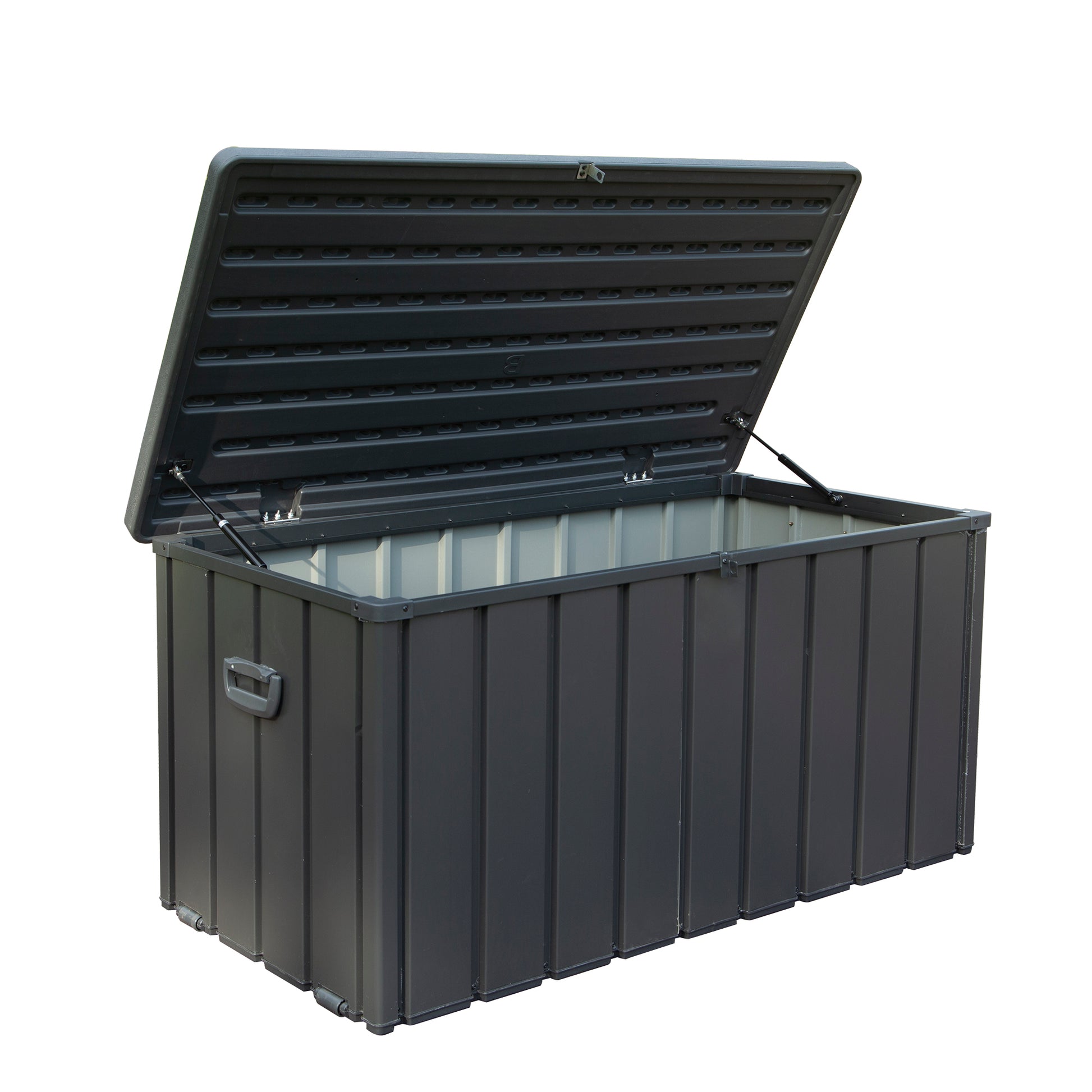 120 Gallon Patio Steel Storage Deck Box, Waterproof Lockable Bin for Cushions, Pillows & Tools