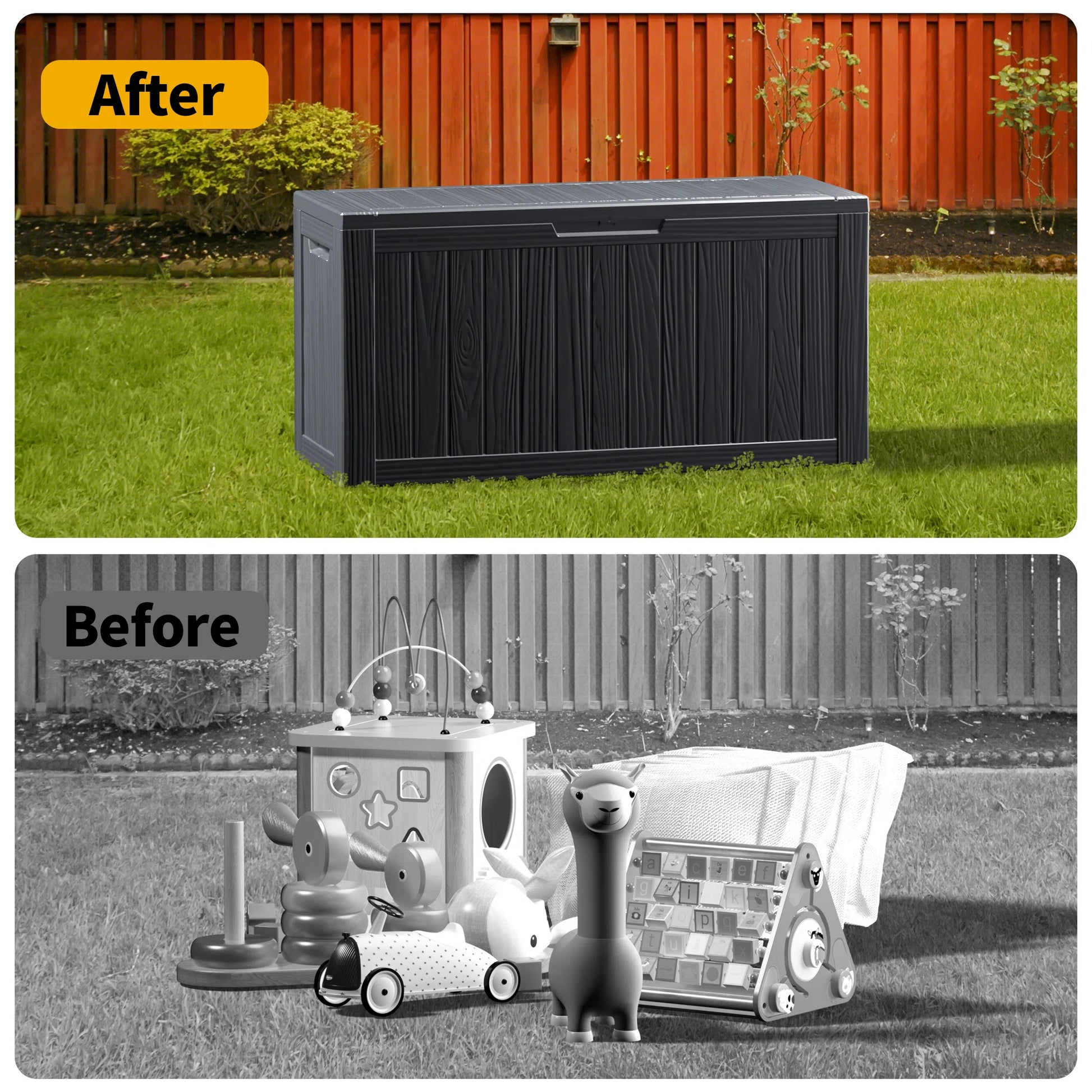 Chic Crate - 46.3'' W 80 Gallons Water Resistant Resin Lockable Deck Box