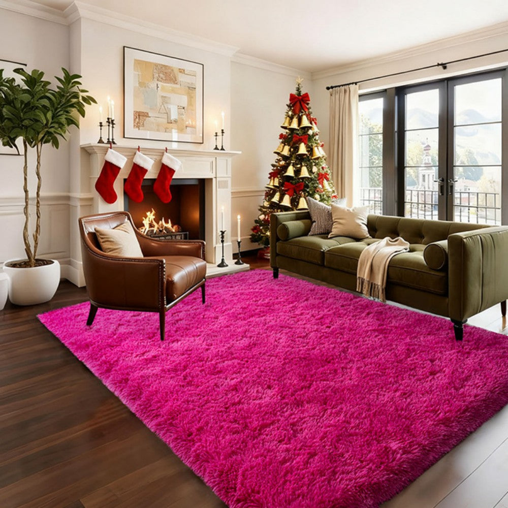 4x6ft Soft Fluffy Area Rug, Non-Slip Shag Carpet for Bedroom, Plush Living Room Rug for Home Dorm Decor