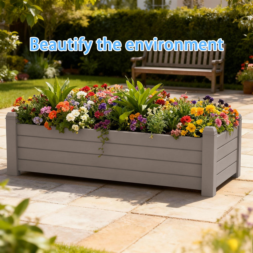 21Gallon Outdoor Planter Box, Garden Bed for Vegetables, Flowers & Herbs, Raised Planter