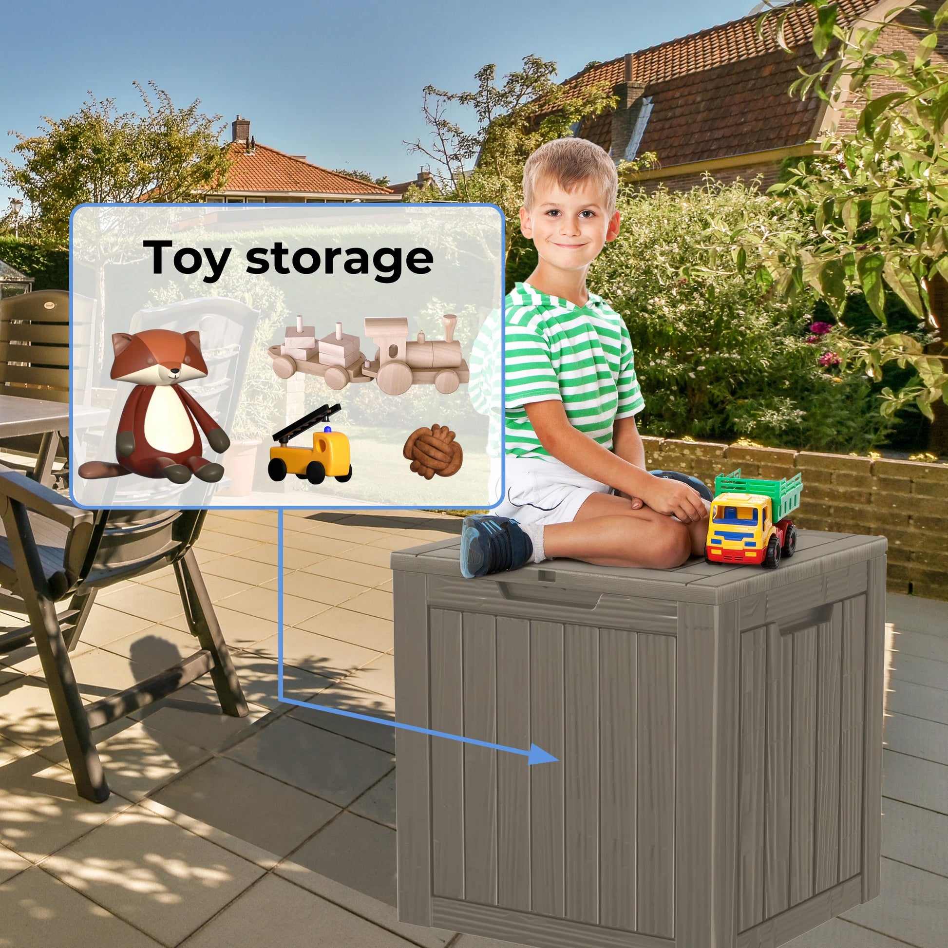 Chic Crate - 17.09'' W 30 Gallons Water Resistant Resin Lockable Deck Box